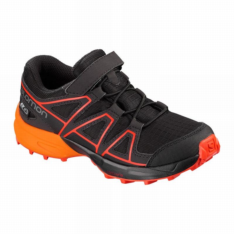 Chaussures De Trail Running Salomon Enfant Noir / Marron - Salomon SPEEDCROSS CLIMASALOMON™ WATERPRO